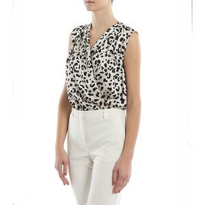 PINKO Ines 2 Bodysuit in White/Black Size 2 US